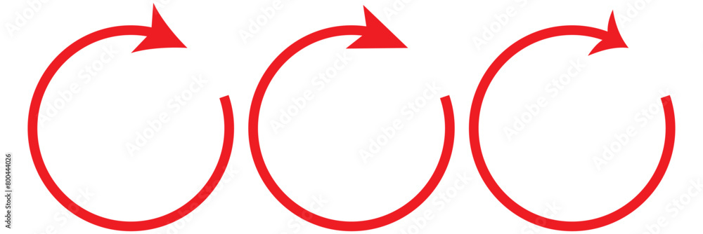 Poster circle arrow vector set. reload circular arrows set. refresh flat vector icon . eps 10
