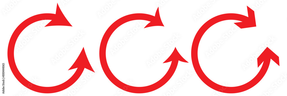 Poster circle arrow vector set. reload circular arrows set. refresh flat vector icon . eps 10