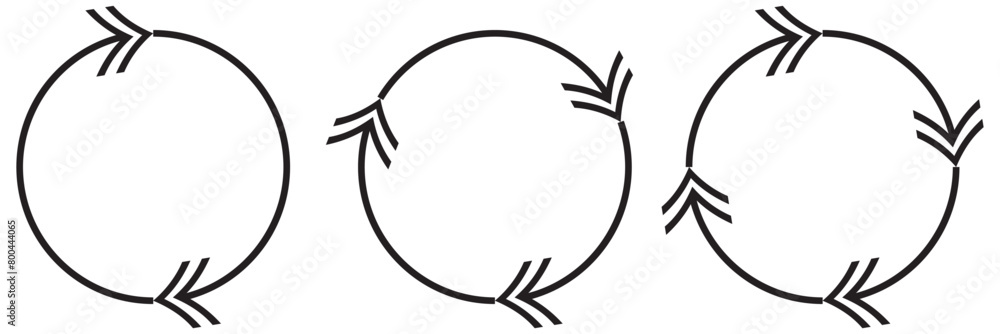 Poster clockwise or anticlockwise high quality loop icon. vector illustration of two round arrows symbol is