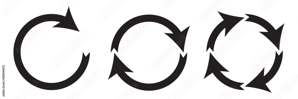 Poster clockwise or anticlockwise high quality loop icon. vector illustration of two round arrows symbol is