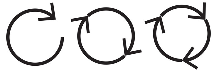Circle arrow vector set. Reload circular arrows set. Refresh Flat Vector Icon . EPS 10