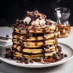 chocolate pancakes with chocolate
