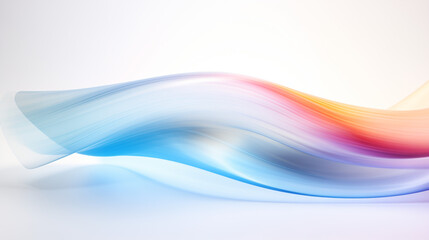 Fototapeta premium Fluid Rainbow Swirl, Pastel Tones, Soft Abstract Background with Copy Space