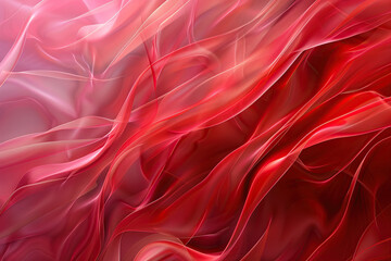 close up horizontal image of a delicate red transparent waves abstract background