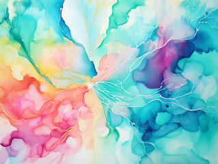 Vibrant Watercolor Whirls: A Mesmerizing Display of Swirling Abstract Patterns, Crafted with Vibrant Watercolors to Evoke a Dynamic and Expressive Illustration