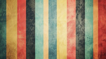 Colorful grunge background with vertical stripes in retro style