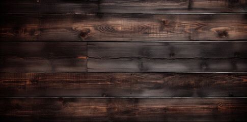 Naklejka premium Rustic Elegance: Dark Wood Wall with Deep Grain Texture, Emanating a Timeless Charm and Warmth, Perfect for Tumblr Aesthetics