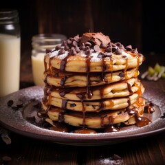 chocolate pancakes with chocolate