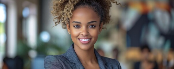 Confident professional woman standing with arms folded