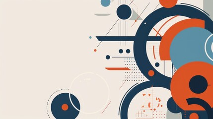 Obraz premium minimal abstract geometrical illustration background 