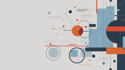 Obraz premium minimal abstract geometrical illustration background 
