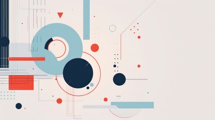 Obraz premium minimal abstract geometrical illustration background 
