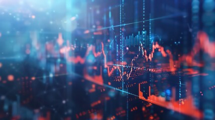 Fototapeta premium cryptocurrency market news financial chart background