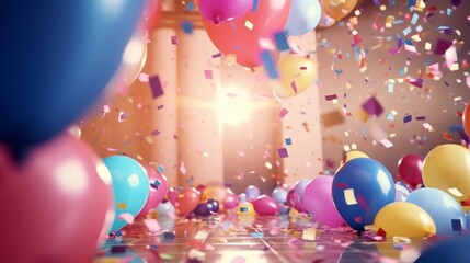 colorful balloons background.