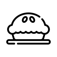 apple pie line icon