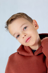 Portrait of a child, Portrait of a little baby boy. Portrait of a little cute boy. Model kid. model boy.