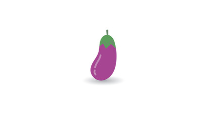 icon purple eggplant cute cartoon, suitable for coloring book