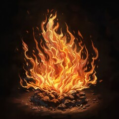 fire artistic illustration background