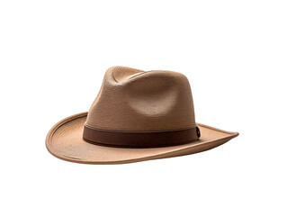 a brown hat with a brown band