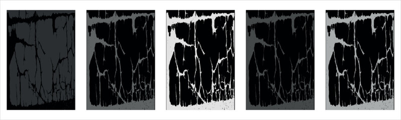 Abstract grunge crack background. Cracked texture vector collection.