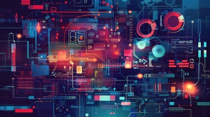 it service management abstract background