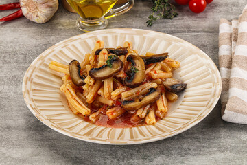 Italian cuisine - casafecce with mushrooms
