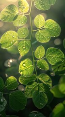 moringa branch head-up background