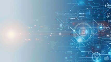 Obraz premium digital technology and business background