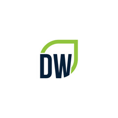 Initial DW logo grows vector, develops, natural, organic, simple, financial logo suitable for your company.