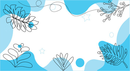 Fototapeta premium Abstract simply background with natural line arts design