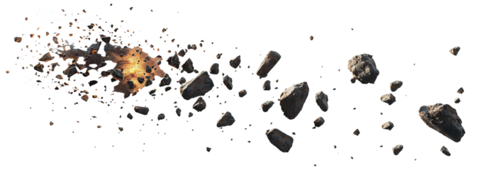 Flying  meteors cut out