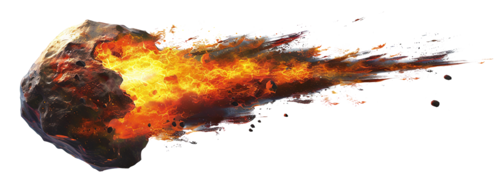 Flying meteor cut out