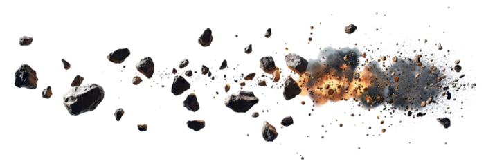 Flying  meteors cut out