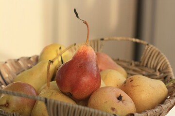 pears in a basket