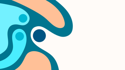 ABSTRACT BACKGROUND WITH HAND DRAWN SHAPES PASTEL FLAT COLOR VECTOR DESIGN TEMPLATE FOR POSTER, WALLPAPER, COVER, FRAME, FLYER, SOCIAL MEDIA, GREETING CARD