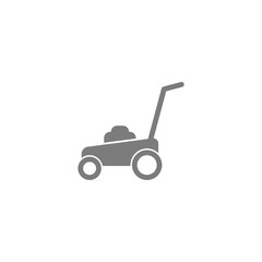 Lawn mower icon isolated on white background