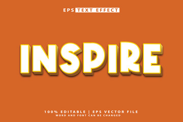 Inspire 3d text style effect template
