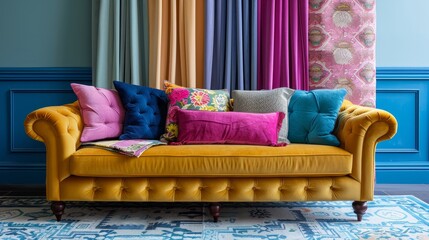 Fabric Sofa Color Palette: Photos showcasing fabric sofas in a range of colors