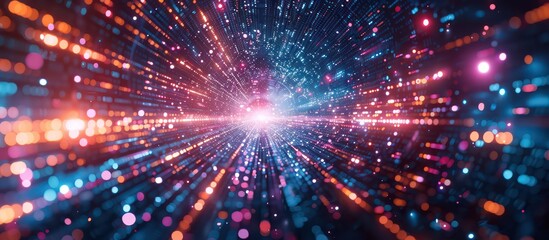 Fototapeta premium advertisements flood futuristic banner