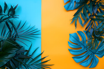 Creative trendy summertime banner mockup. Summer shopping sales and vacation concept.