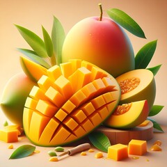 Beautiful shining mango pic  
