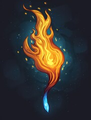 flame game icon with simple design