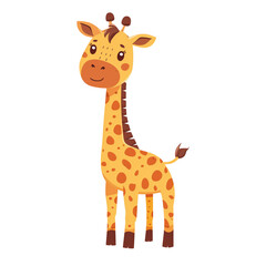 Fototapeta premium Illustration of little cute giraffe
