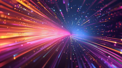 dynamic light speed abstract colorful wallpaper