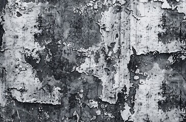 Black and white textured background with rough, grunge effects 