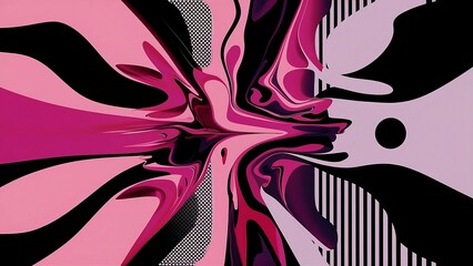 Abstract background with a mix of Realismo and Pop Art art style, pink, purple and black colors	