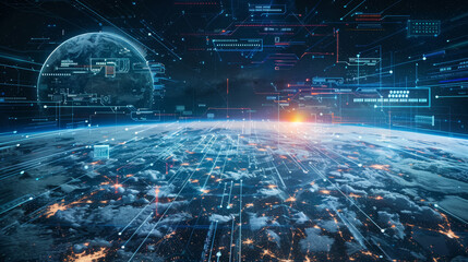 Next-Gen Warfare Tech Conference Poster with Schedule.