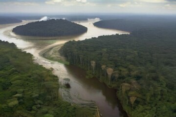 aerial view of island