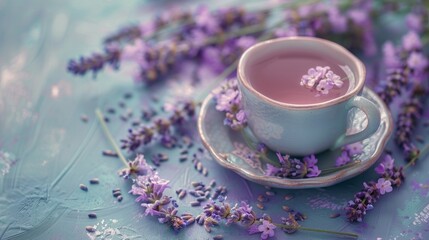 Lavender tea. Generative AI