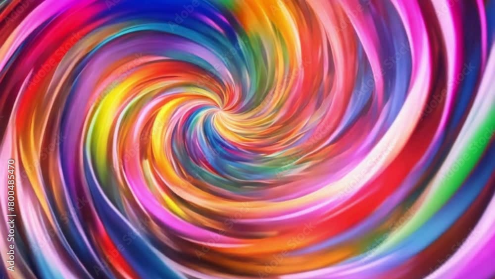 Poster a whirlpool of colorful ribbons spirals and twirls, creating an enchanting display of energy